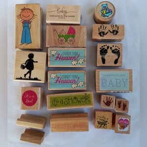 Wooden Baby Stamp Set